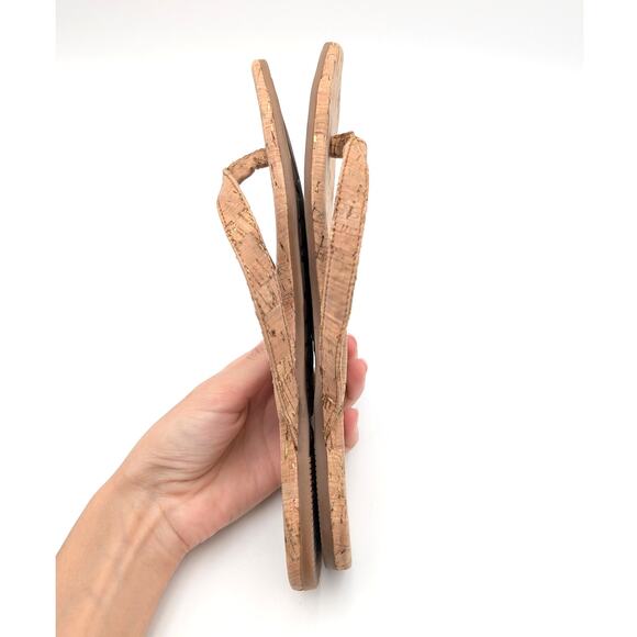 Korks Winnie Flip Flop Thong Sandals Women's Natural Cork Size US9M EU39.5 - Picture 5 of 11